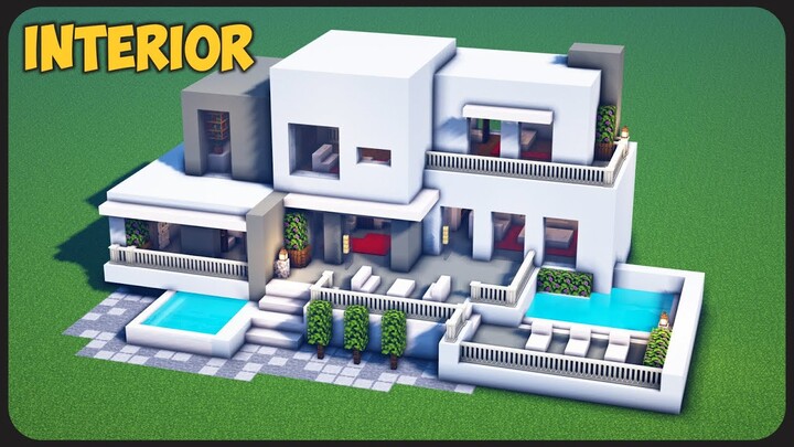 Cara Membuat Interior Rumah Modern Sultan #98 ! || Minecraft Modern Pt.99