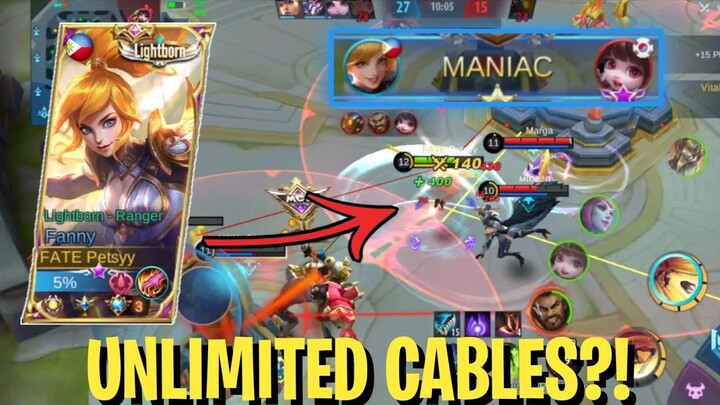 UNLIMITED FANNY CABLES + FREESTYLE KILL MONTAGE | Petsyy | MLBB