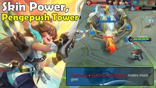 Skin Power, Pengepush Tower || Review Skin Popol Collector mobile legends