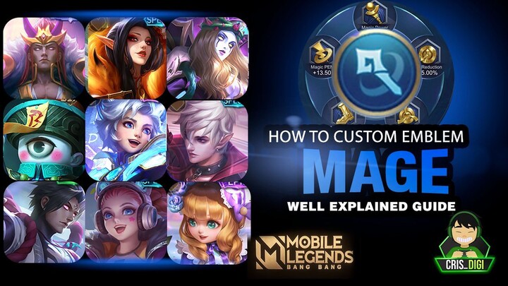 MAGE !?! HOW TO CUSTOM YOUR EMBLEM | BEST SETTINGS | MLBB | CRIS DIGI