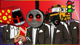 TRAIN EATER & CURSED THOMAS & SCP-2086 & TRAFFIC LIGHT - Coffin Dance X Baby Shark COVER