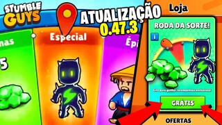 NOVA ROLETA GRÁTIS! CHEGOU AGORA A NOVA ATUALIZAÇÃO 0.47.3 DO STUMBLE GUYS [NOVA SKIN ESPECIAL] 😱