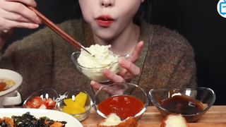 Cheesy Pork Cutlet Mukbang #amthuc