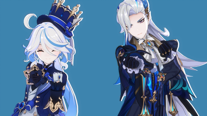 [Genshin Impact MMD] ヽ(·ω·ゞ)Funina: Anh ấy tự nguyện làm điều đó! Navilette:....Tôi là (¯ｰ¯)｢Navilet