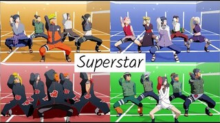 Superstar【NARUTO MMD】KONOHA BOY*GIRL*TEACHER*AKATSUKI