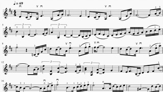 【Musescore】 Confession No Night Violin Score (with Fingering Bowing)