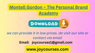 Montell Gordon – The Personal Brand Academy