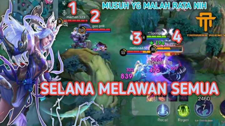 selana 1 vs 4 , musuh yg malah rata - GAMEPLAY SELANA