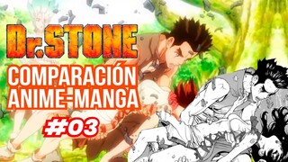 DR STONE REVIEW & COMPARACIÓN ANIME-MANGA CAPÍTULO 3