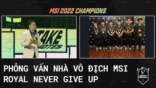 Phỏng vấn đội tuyển RNG  (Vietsub) | RNG vs T1 | Chung Kết MSI 2022