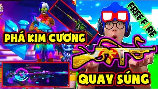 (FREE FIRE) PHONG CẬN PHÁ KIM CƯƠNG QUAY SÚNG THOMPSON KIM LONG | M82B CUỒNG PHONG VÀ AUG THỜI KHÔNG