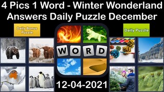 4 Pics 1 Word - Winter Wonderland - 04 December 2021 - Answer Daily Puzzle + Bonus Puzzle