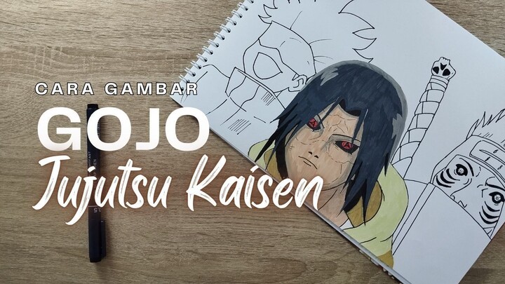 Cara Menggambar Anime Cute Gojo Satoru