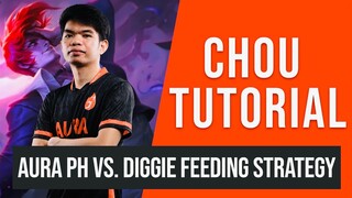 CHOUTORIAL + AURA PH NAKATAPAT NG DIGGIE FEED STRATEGY SA RANK GAME. HOW TO WIN VS DIGGIE STRAT?.