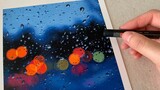 【ทาสี|คืนฝนตก】กระบวนการวาดภาพทั้งหมด|ภาพวาดปลาวาฬ
