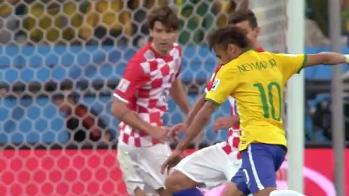 Neymar's first goal in world cups!