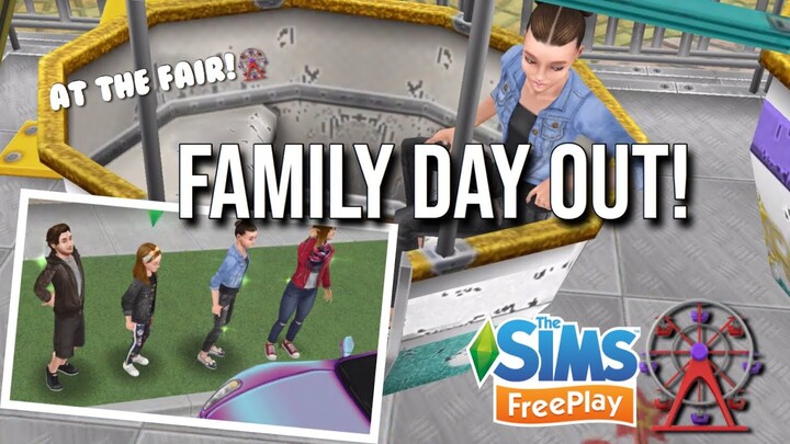 FUN DAY OUT WITH A FAMILY OF 4!🎡 || The Sims Freeplay