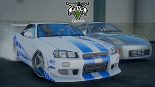 TEST DRAG DI TOL !! NISSAN SKYLINE GTR R34 vs NISSAN 350z - GTA V ROLEPLAY