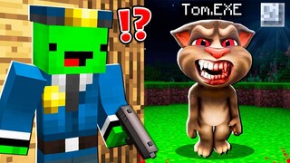 Why Creepy Talking Tom ATTACK the VILLAGE? JJ and MIKEY Police Investigation ! - in Minecraft Maizen