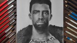 Drawing Black Panther (Chadwick Boseman) | Timelapse