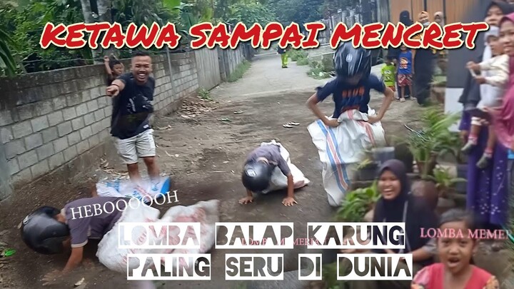 LOMBA BALAP KARUNG PAKAI HELM PALING SERU DI DUNIA  KETAWA SAMPAI MENCRET