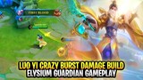 Luo Yi Crazy Burst Damage Elysium Guardian Gameplay | Mobile Legends: Bang Bang