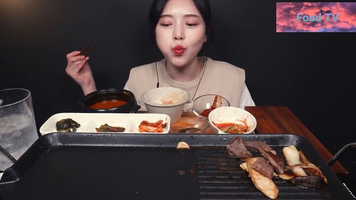Món Hàn : Thưởng thức bò cùng nấm nướng 9 #bepHan
