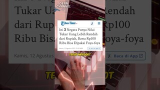 3 Negara dengan mata uang terlemah di dunia (Nomer 3 lemah banget) #shorts