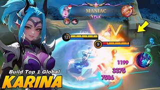 24 KILLS + MANIAC!! - DON'T SPAM RECALL IN FRONT OF GLOBAL KARINA - (Karina Best Build 2024) - MLBB