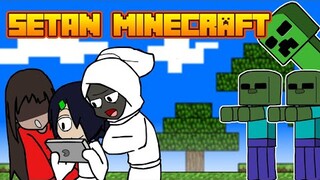 BEGINI KALAU SETAN MAIN GAME MINECRAFT - KARTUN HANTU LUCU INDONESIA