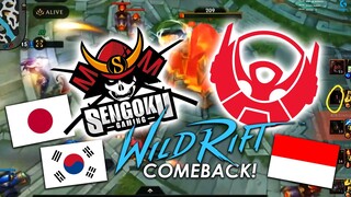 Careful w/ Comebacks | JAPAN/KOREA vs INDONESIA Wild Rift Asia Brawl PH Analysis