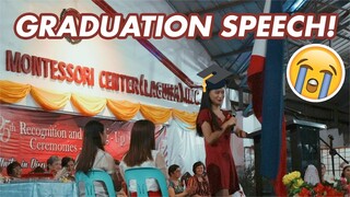 A MESSAGE TO THE GRADUATES (INSPIRATIONAL SPEECH) BY RUTH JIMENEZ INFANT JESUS MONTESSORI CENTER