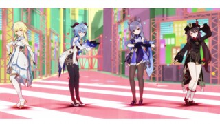 [MMD·3D][Genshin]Ganyu-Lumine-Keqing-Hu Tao - Drop Pop Candy