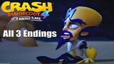 Crash Bandicoot 4 ALL 3 ENDINGS (Crash Bandicoot 5 Teaser) Secret Ending 100% and 106% Endings