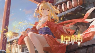 【原神】宵宫新衣装！超美浴衣少女——「冬日花火」