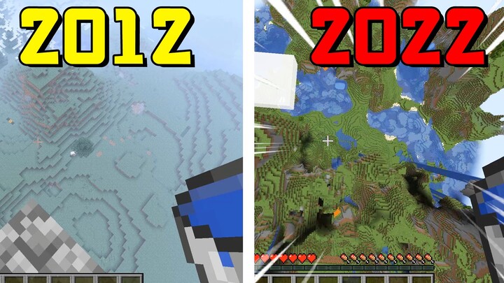 Minecraft: Air yang jatuh pada tahun 2012 dibandingkan dengan tahun 2022, apakah akan ada orang yang tidak akan jatuh ke dalam air?