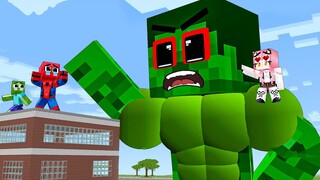 Monster School : Hulk Become Super Giant Rescue People - Sad Story - Minecraft Animation