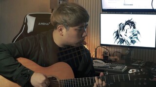 Akhirnya, saya mulai memainkan "Kimetsu no Yaiba" paling populer di Internet Versi juara gitar dari 