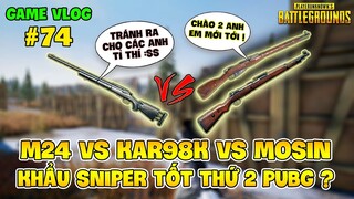 GVlog 74 | M24 vs KAR98K vs MOSIN NAGANT | KHẨU SNIPER TỐT THỨ 2 PUBG SAU AWM ?