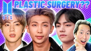 Plastic Surgeon Reacts to BTS's Jin, RM, V Cosmetic Surgery Transformation!