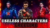 Top 5 useless characters in freefire || 100% no use || GARENA FREEFIRE