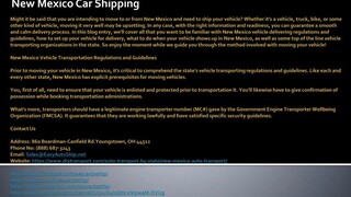 New Mexico Car Shipping