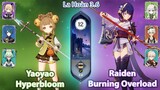 Yaoyao HyperBloom & Raiden Burning Overload | La Hoàn Thâm Cảnh Tầng 12 | Genshin Impact 3.6