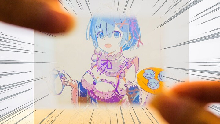 What? Drawing Rem with scotch tape! ! ? ?