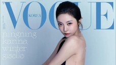 宁艺卓vogueKorea金九aespa团体封面及个人封面 大家觉得表现力如何呢