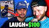 $100 NHL TRY NOT TO LAUGH!