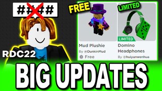 Roblox Allows SWEARING? Free UGC Accessories! (RDC 2022 Updates)