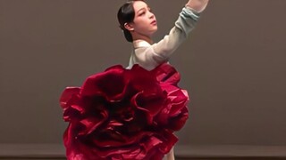 Korean first-grade female students perform creative dance