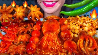 ASMR SPICY SEAFOOD BOIL *makanan laut pedas* 먹방 MUKBANG MASSIVE Eating Sounds