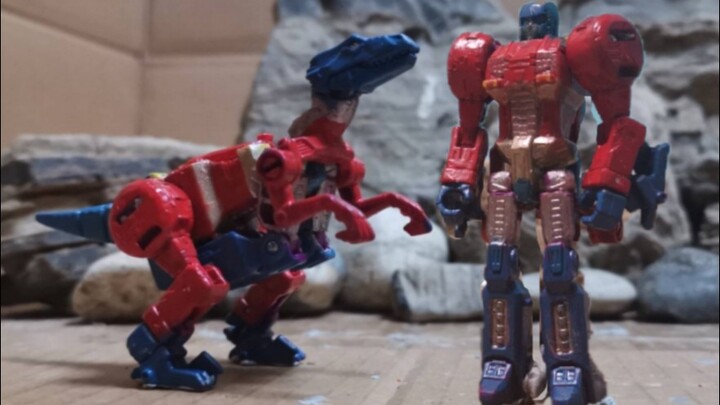 [Stop Motion Animation] Optimus Prime กลายเป็นไดโนเสาร์จริงๆ! เอาชนะเคเบิลด้วยวิธีเคเบิลทำให้เคเบิลพ